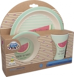 Набір посуду Canpol Babies Кавун So Cool, 3 елементи, бірюзовий з рожевим (9/226_pin) - Pampik - 2