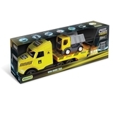 Грузовик с грузовиком Wader Magic Truck Technic, желтый с серым (36420) - Pampik