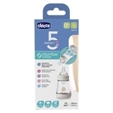 Пляшечка для годування Chicco Perfect 5, з силіконовою соскою, 150 мл, бежевий (20211.30.40) - Pampik - 2