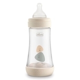 Пляшечка для годування Chicco Perfect 5, з силіконовою соскою, 240 мл, бежевий (20223.30.40) - Pampik