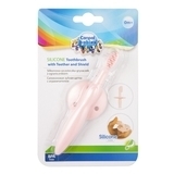 Силікона щітка для зубів Canpol babies з обмежувачем, рожева - Pampik - 6