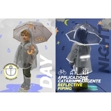 Дощовик-пончо Cool Kids, сіро-прозорий з помаранчевим (15543) - Pampik - 4