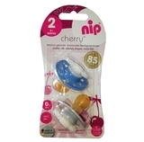 Круглая пустышка Nip Вишенка, 6+, голубой с серым, 2 шт. (91001) - Pampik