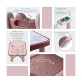 Дитячий функціональний столик і два стільчики Poppet Пудра, рожевий (PP-001P) - Pampik - 6