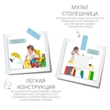 Детский функциональный столик и стульчик Poppet 5 в 1, желтый (PP-002Y) - Pampik - 9