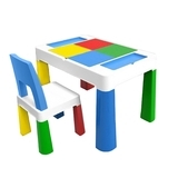 Дитячий функціональний столик і стільчик Poppet 5 в 1, блакитний (PP-002B) - Pampik