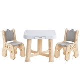 Дитячий функціональний столик і два стільчики Poppet Класик, сірий (PP-001C) - Pampik