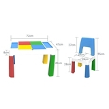 Дитячий функціональний столик і стільчик Poppet 5 в 1, блакитний (PP-002B) - Pampik - 2