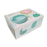 Набір першого силіконового посуду Kinderenok Happy Meal, блакитний (260220) - Pampik - 5