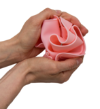 Детский нагрудник Kinderenok Happy Meal силиконовый, розовый (300520) - Pampik - 6