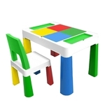 Детский функциональный столик и стульчик Poppet 5 в 1, зеленый (PP-002G) - Pampik