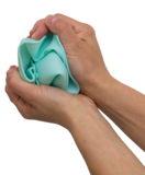 Дитячий нагрудник Kinderenok Happy Meal силіконовий, блакитний (310520) - Pampik - 5