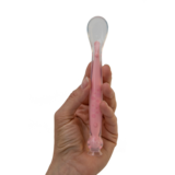 Ложка детская KinderenOK Happy Meal силиконовая с присоской, розовый (280520) - Pampik - 4