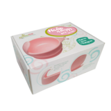 Набір першого силіконового посуду Kinderenok Happy Meal, рожевий (250220) - Pampik - 4