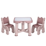 Дитячий функціональний столик і два стільчики Poppet Пудра, рожевий (PP-001P) - Pampik