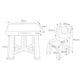 Дитячий функціональний столик і два стільчики Poppet Монохром, синій (PP-001M) - Pampik - 4