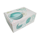 Силіконова тарілка на присоску Kinderenok Happy Meal, блакитний (221113) - Pampik - 7