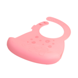 Детский нагрудник Kinderenok Happy Meal силиконовый, розовый (300520) - Pampik - 2