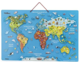 Пазл магнітний Viga Toys Карта світу з маркерною дошкою, український (44508) - Pampik