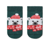Шкарпетки Conte Kids New Year, р.11-12, темно-зелений (19С-87СП) - Pampik