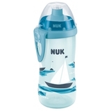 Поїльник Nuk Junior Cup, c насадкою "тягни-штовхай", 300 мл, сірий (10750402/1) - Pampik