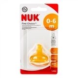 Ортодонтическая соска для бутылочки Nuk First Choice Plu, латексная, р.1 (3952751) - Pampik - 2