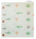 Дитячий двосторонній складаний килимок Poppet Тигреня в лісі і Молочна ферма, 200х180 см (PP001-200) - Pampik - 2