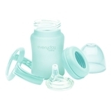 Скляний дитячий поїльник Everyday Baby з силіконовим захистом, 150 мл, м'ятний (10307) - Pampik - 3