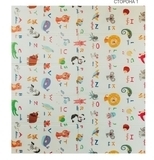 Дитячий двосторонній складаний килимок Poppet Світ тварин і Графічний космос, 200х180 см (PP004-200) - Pampik - 2