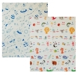 Дитячий двосторонній складаний килимок Poppet Світ тварин і Графічний космос, 150х180 см (PP004-150) - Pampik