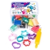 Набір для дитячих розваг Genio Kids Тісто-пластилін, 12 + 3 кольори (TA1068S) - Pampik - 3
