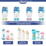 Пляшечка для годування Пластикова Chicco Well-Being Physio Colors з силіконовою соскою, 4м+, 330 мл, блакитний (28637.20) - Pampik - 5