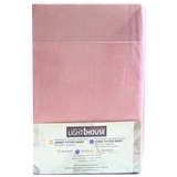 Простыня на резинке LightHouse, махра, 160х200 см, розовый (46692) - Pampik