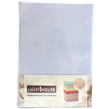 Простыня на резинке LightHouse, махра, 160х200 см, голубой (46715) - Pampik