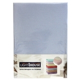 Простыня на резинке LightHouse, трикотаж, 160х200 см, голубой (46555) - Pampik
