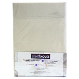 Простыня на резинке LightHouse, махра, 160х200 см, кремовый (46661) - Pampik