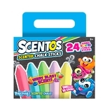 Набір ароматної кольорової крейди для малювання Scentos Яскраве літо, 24 кольору (40079) - Pampik