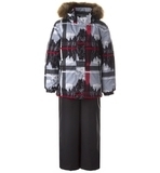 Термокомплект Huppa Dante 1, р.104, темно-серый с красным (41930130-02404-104) - Pampik