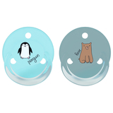 Латексна кругла пустушка Baby-Nova, 0+, 2 шт., Блакитний (3966371) - Pampik