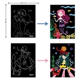 Набор для творчества скретч-арт Avenir Русалки, 8 листов (CH1677) - Pampik - 3