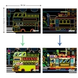 Набор для творчества скретч-арт Avenir Транспорт, 8 листов (CH191681) - Pampik - 4