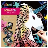 Набор для творчества скретч-арт Avenir Волшебные единороги, 4 листа (CH1545) - Pampik