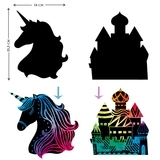 Набор для творчества скретч-арт Avenir Единорог, 4 листа (CH1428) - Pampik - 2