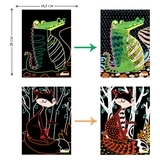 Набор для творчества скретч-арт Avenir Волшебные животные, 4 листа (CH1542) - Pampik - 4