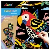 Набор для творчества скретч-арт Avenir Волшебные птицы, 4 листа (CH1543) - Pampik