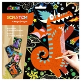 Набір для творчості скретч-арт Avenir Чарівні дракони, 4 листа (CH1544) - Pampik