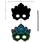 Набор для творчества скретч-арт Avenir Королевская маска, 3 листа (CH1429) - Pampik - 4