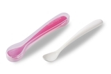 Набор ложек Mamajoo с контейнером, розовый с белым, 2 шт. (MMJ2773) - Pampik