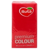 Серветки Ruta Premium Colour, ароматизовані, 33х33 см, 30 шт., червоний