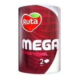 Паперові рушники Ruta Mega, двошарові, 1 рулон - Pampik